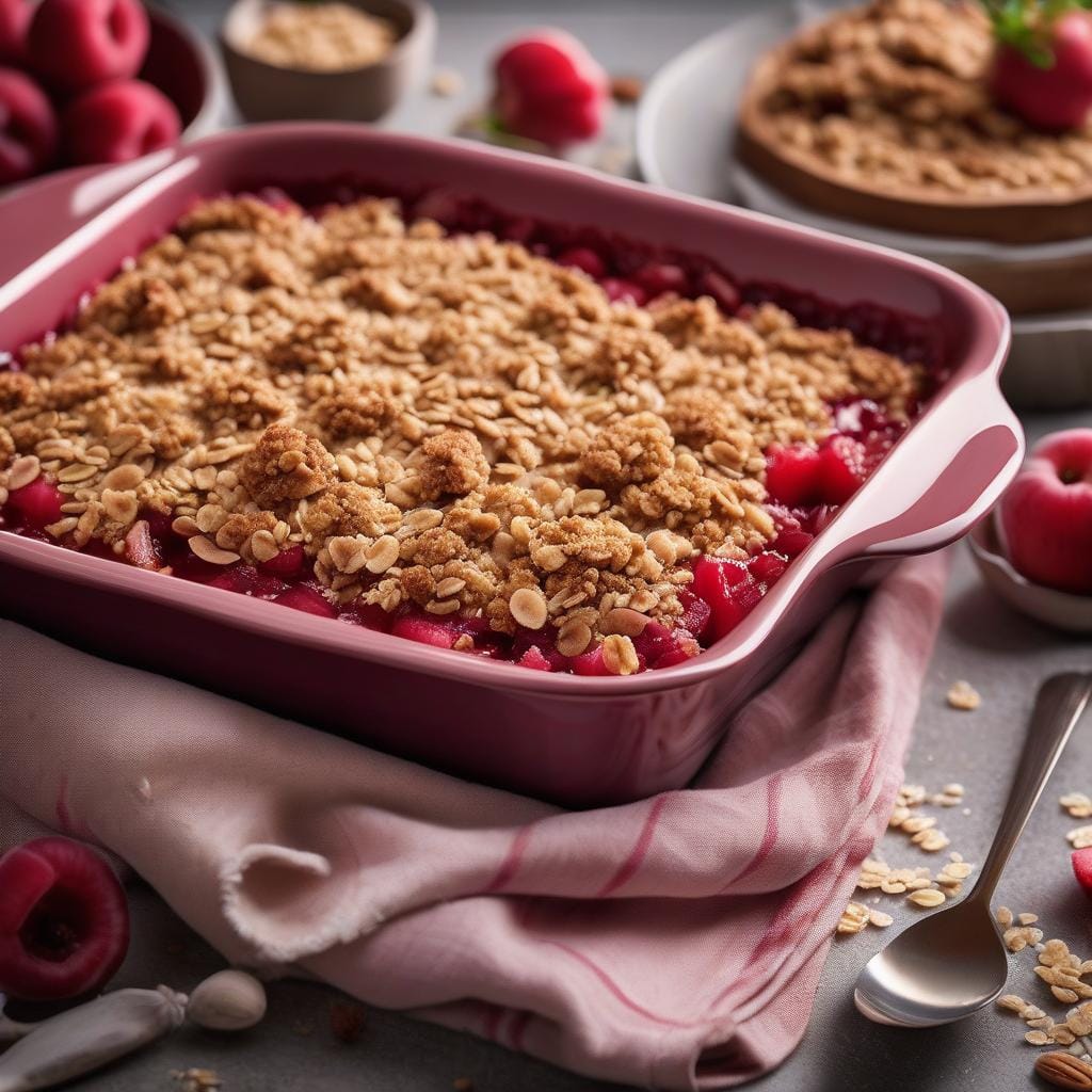 Mary Berry Rhubarb Crumble With Oats