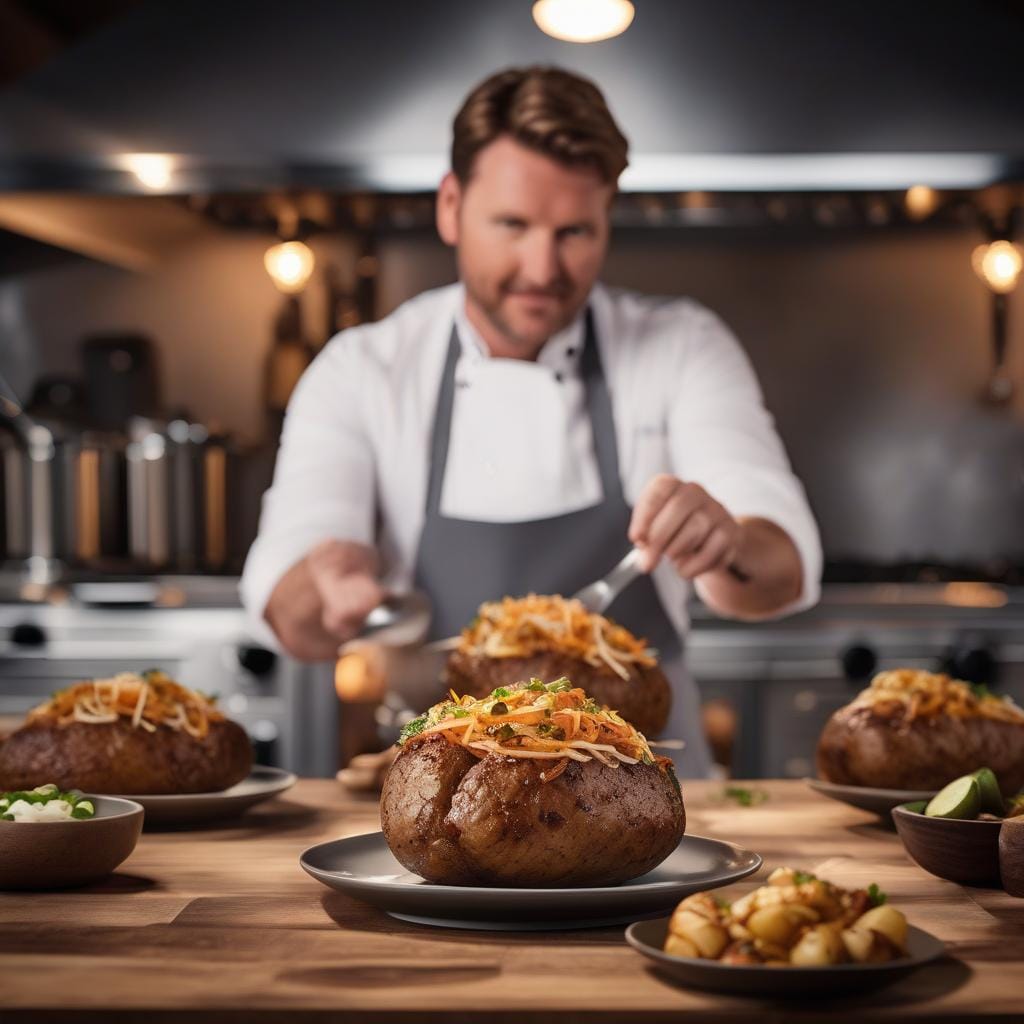 James Martin Pulled Pork Jacket Potatoes