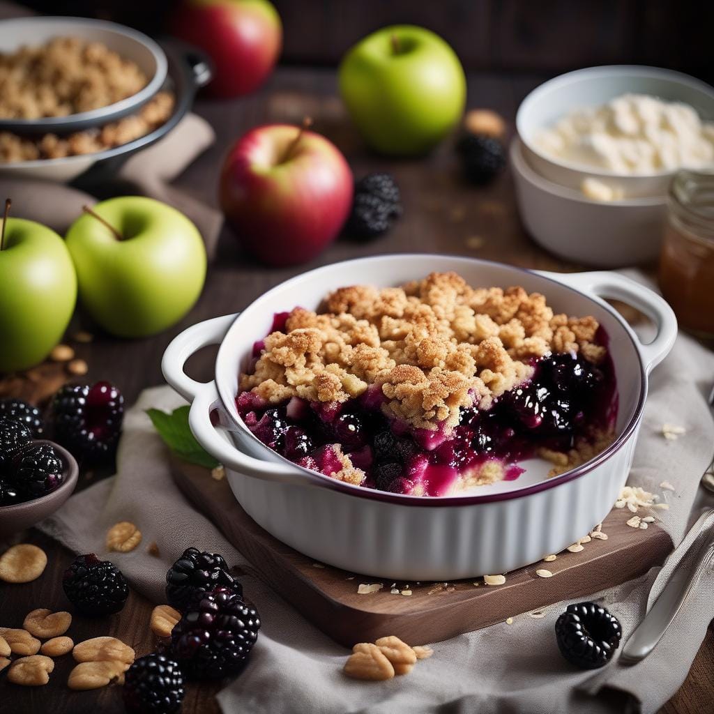 Hairy Bikers Apple and Blackberry Crumble Recipe