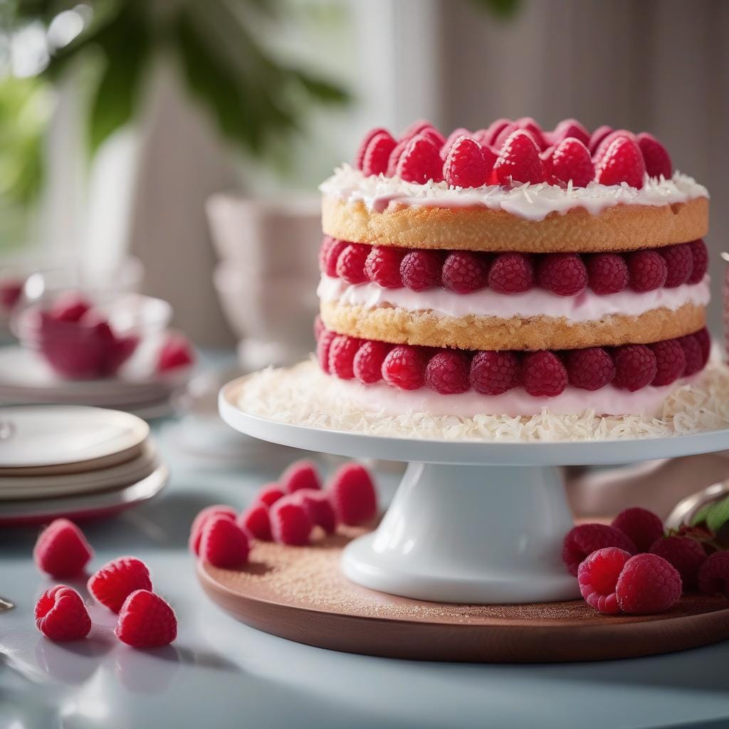Mary Berry Raspberry and Coconut Cake Recipe