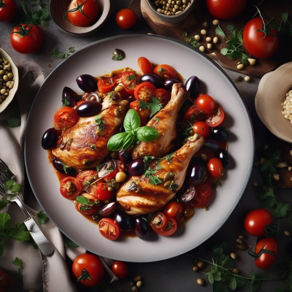 Jamie Oliver Taste of Italy Recipe: Salina chicken – Beautiful, scented soft aubergines & tomatoes with capers