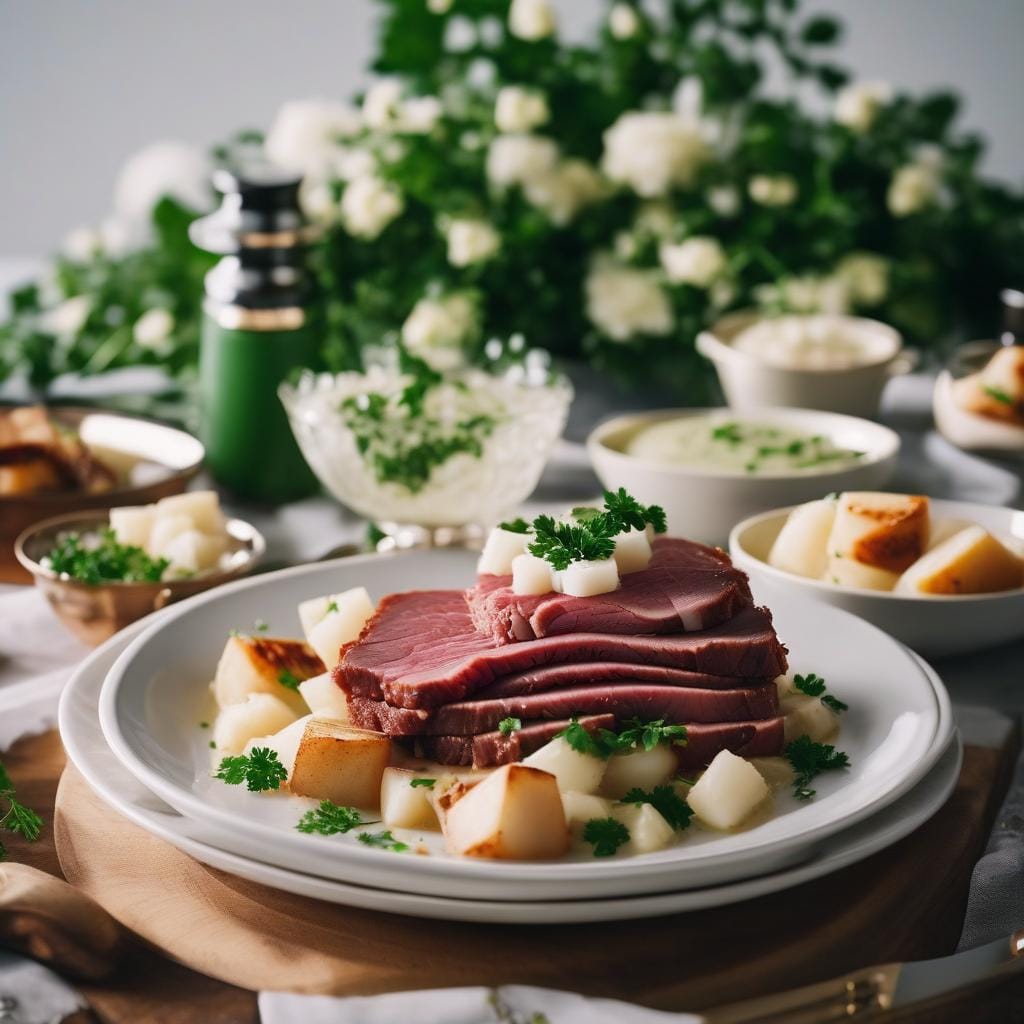 Clodagh Mckenna – Clodagh’s Suppers: Corned Beef with Smashed Turnips & Parsley Sauce