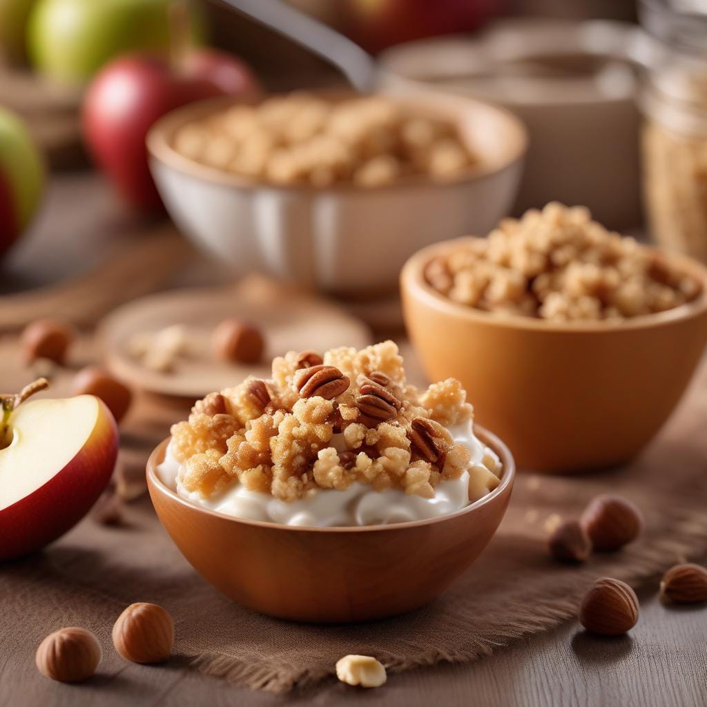 Mary Berry’s mini apple, apricot and hazelnut crumbles