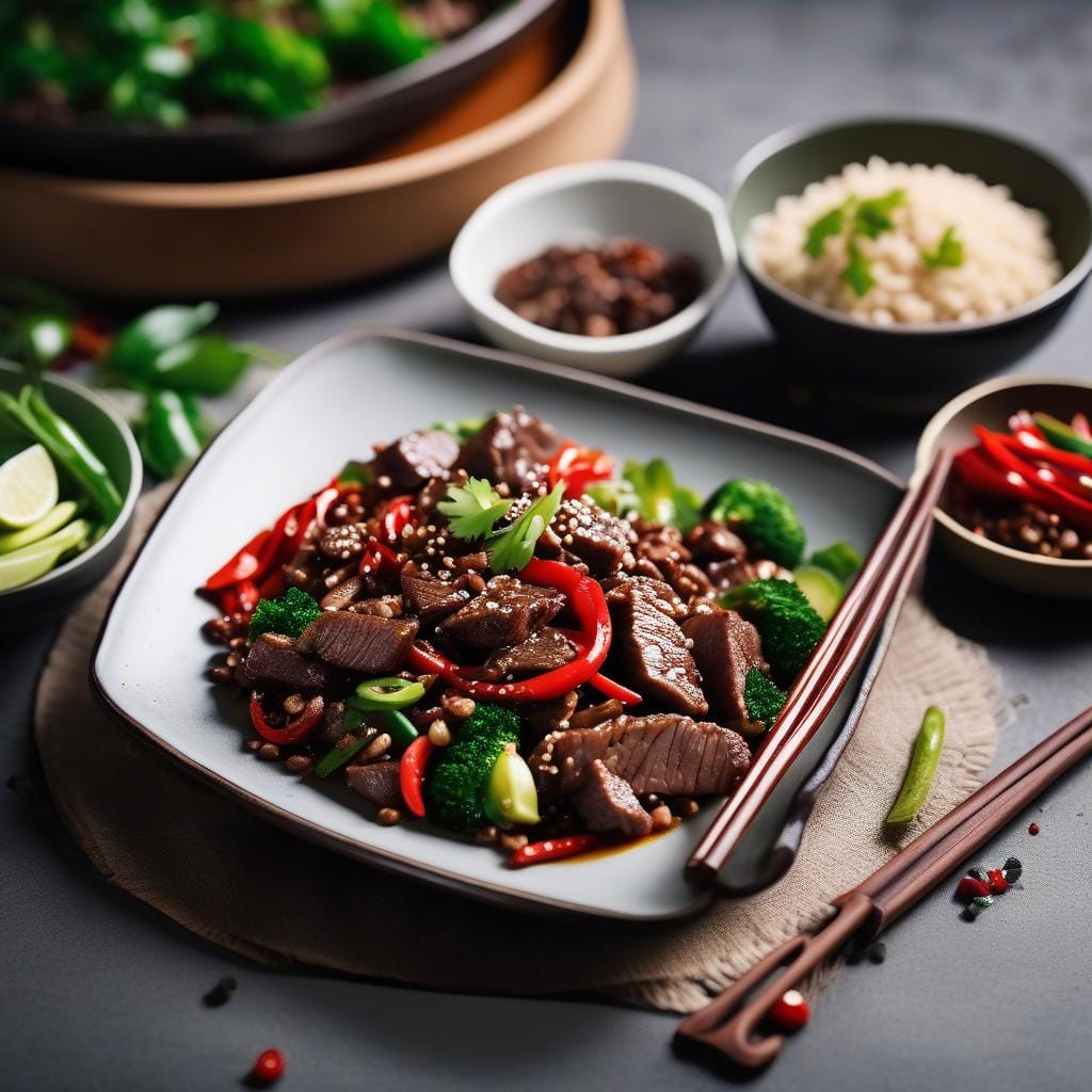 Sichuan pepper beef stir-fry