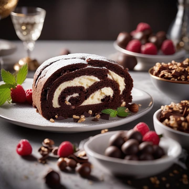 Mary Berry’s chocolate and hazelnut boozy roulade