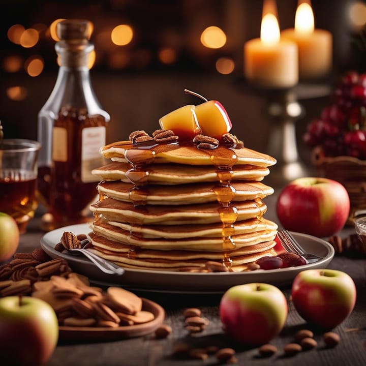 Gordon Ramsay’s Calvados toffee apple pancakes