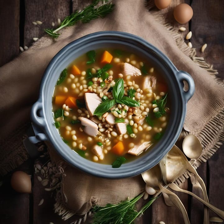 Tom Kerridge’s Fresh Start: Chicken & pearl barley soup
