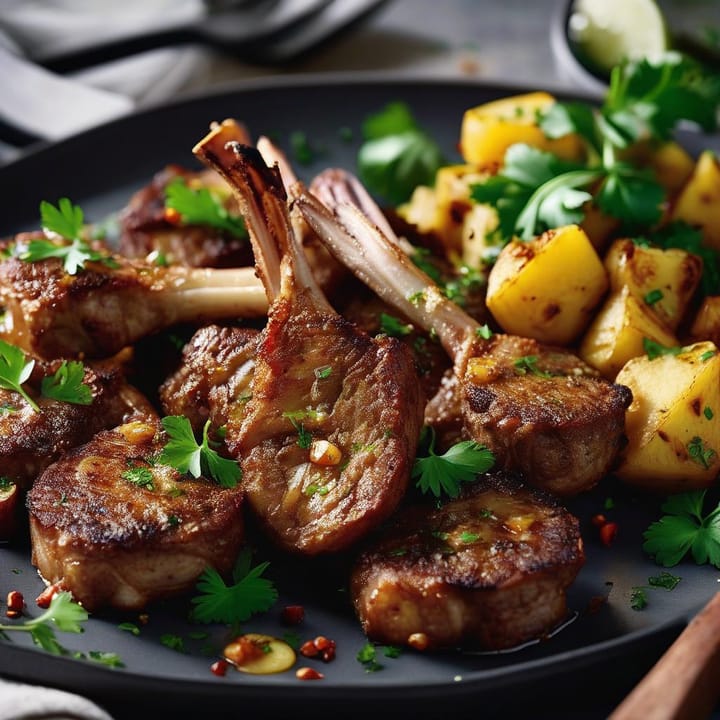 Tom Kerridge’s Fresh Start: Spiced lamb cutlets with Bombay aloo