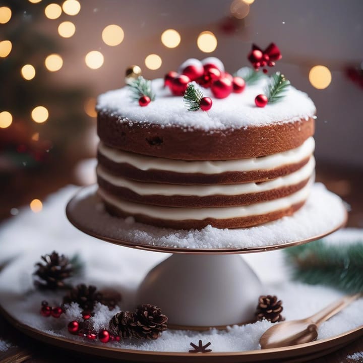 Kim-Joy’s snowy Christmas cake