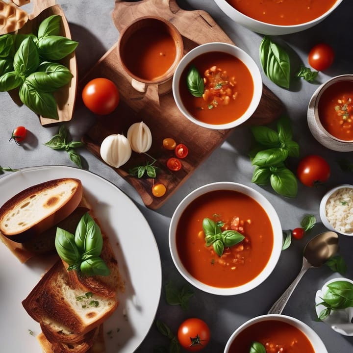 Roasted Tomato & Basil Soup Recipe