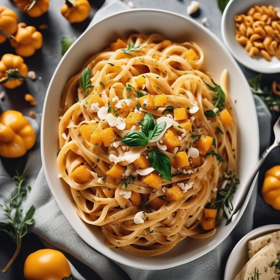 Creamy Butternut Squash Linguine